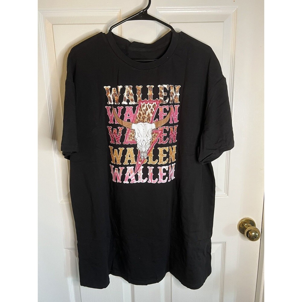 Women’s Black Short Sleeve ‘Wallen’  Graphic T-Shirt Size XL NWOT